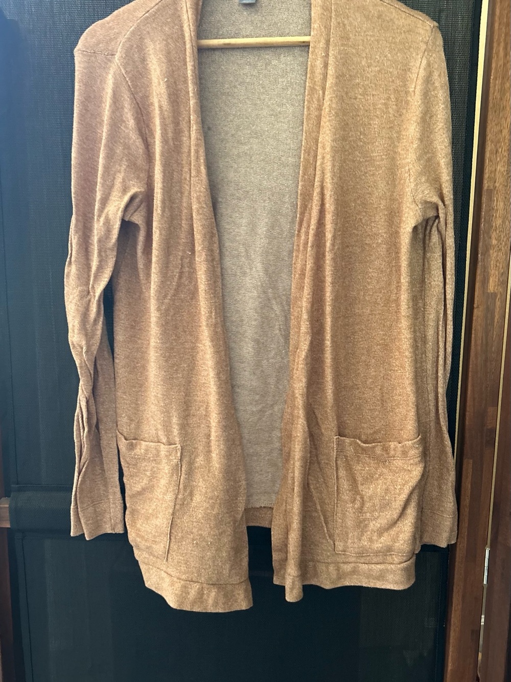 Old Navy Light Brown Open-Front Pocket Cardigan
